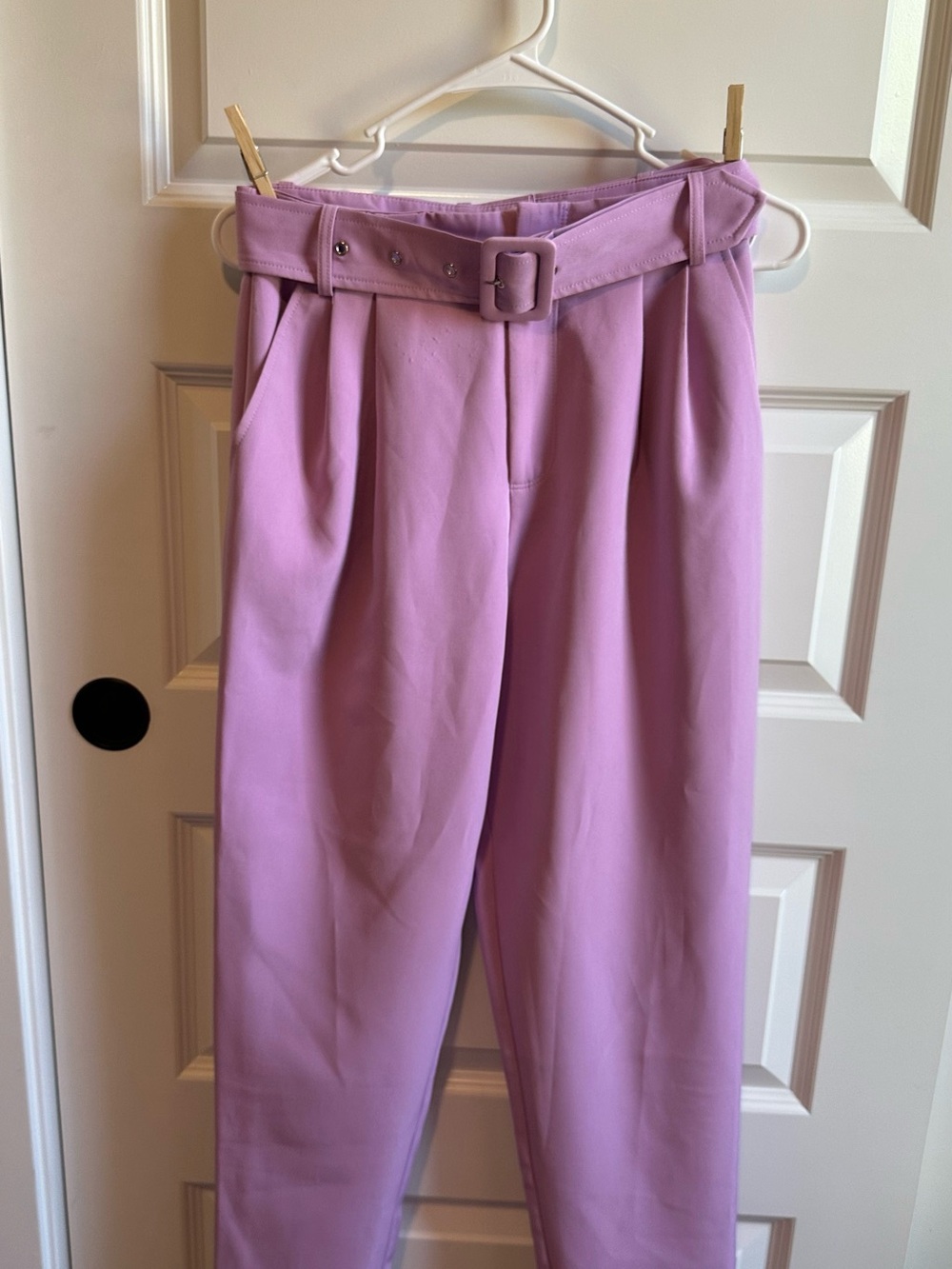 Forever 21 Lavender Pleated Belted Trousers